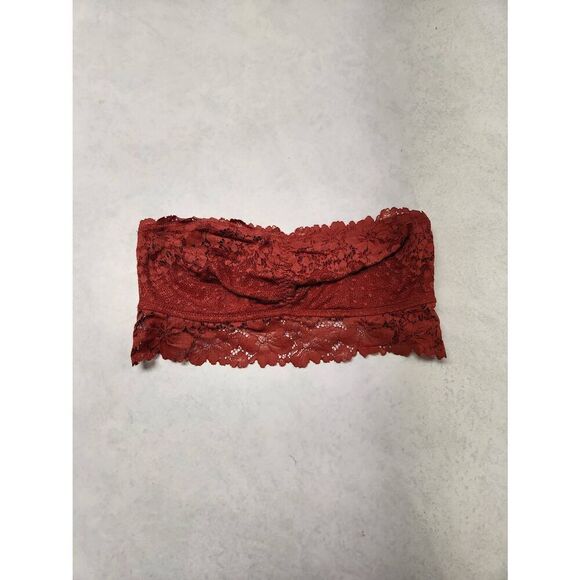 Auden Size S Red Unlined Lace Bandeau Bralette Bra - Picture 1 of 4
